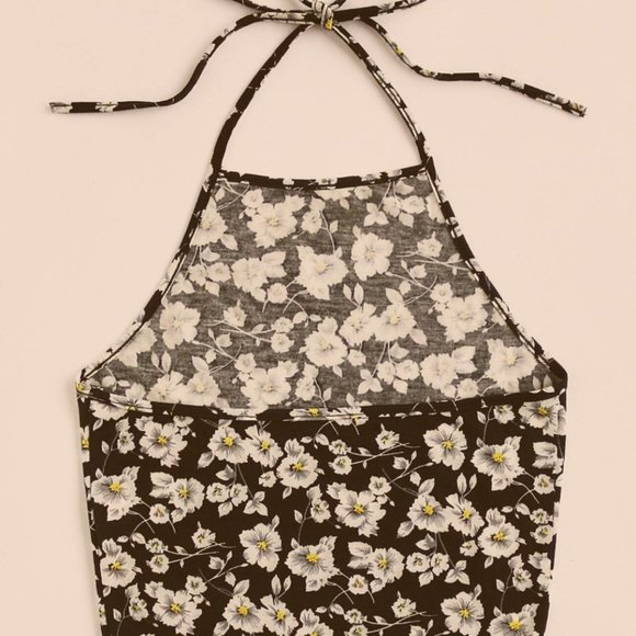 Blossom Floral Print Self-Tie Halter - Picture 2 of 4
